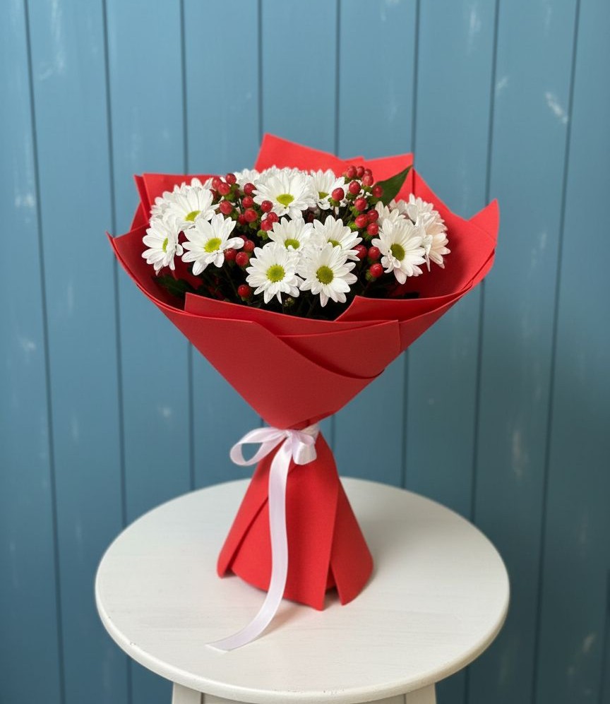 Букет цветов из: Хризантемы в Григорово Новгородская область