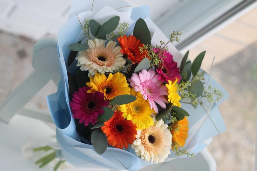 Букет цветов из: Герберы в Григорово Новгородская область