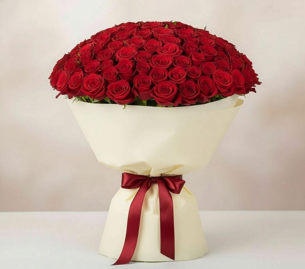 Букет 101 Красная роза Милано в Григорово Новгородская область