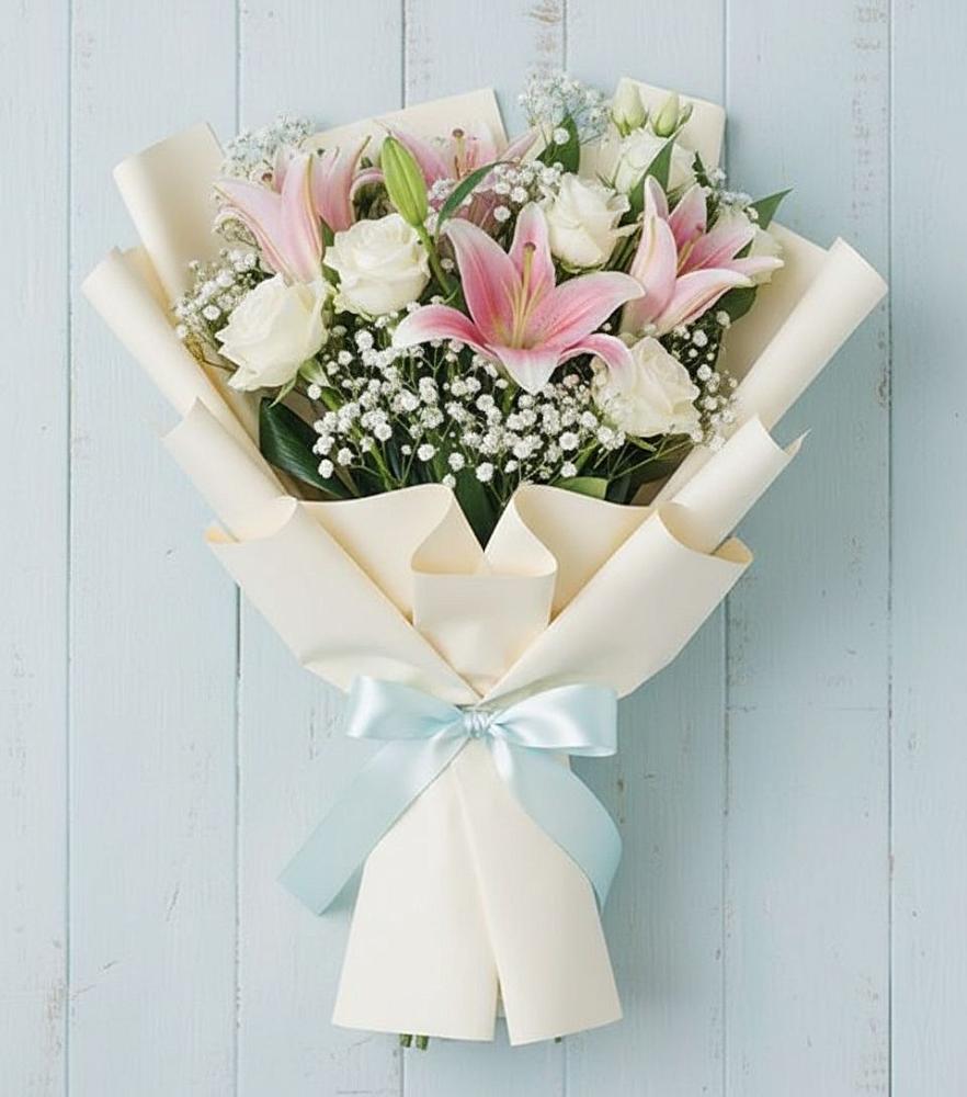 Букет цветов из: Лилии в Григорово Новгородская область