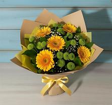 Букет цветов из:  Герберы и Хризантемы #REPLACE_PRED# Григорово Новгородская область