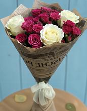 Букет цветов из:  Розы в Григорово Новгородская область