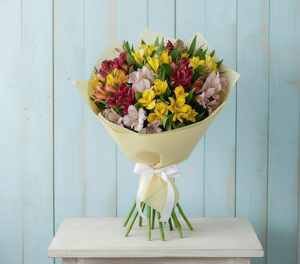 Букет цветов из: Альстромерии в Григорово Новгородская область