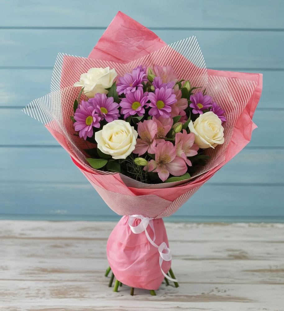 Букет цветов из: Герберы в Григорово Новгородская область